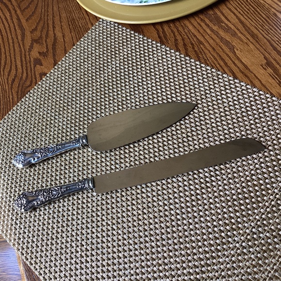 SHEFFIELD ENGLAND STAINLESS STEEL CAKE Knife/Server Set - Picture 1 of 3